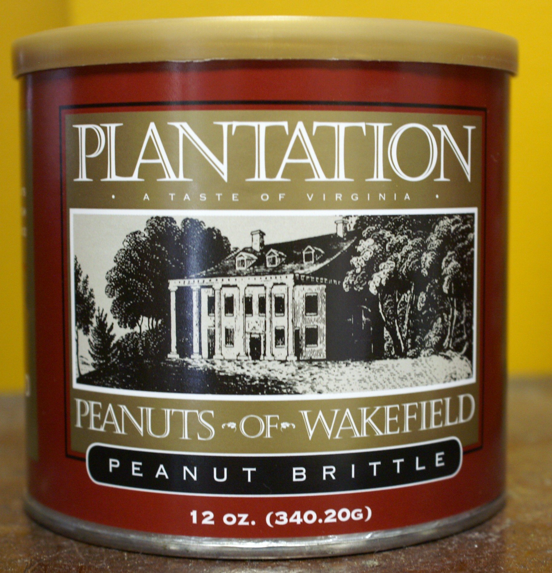 Plantation Peanut Brittle-2 PACK-All Natural Select Virginia Peanuts Traditional Virginia Recipe