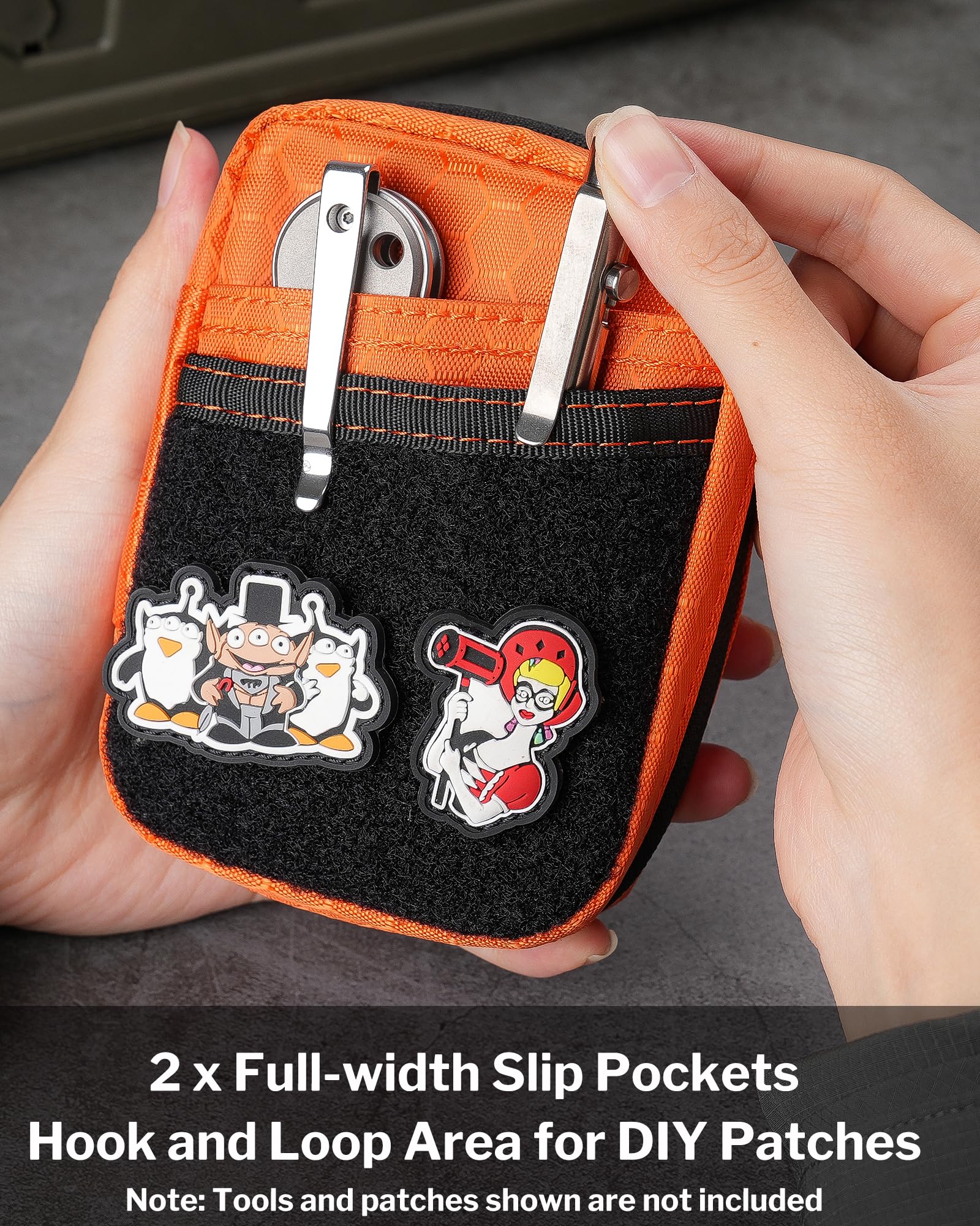 VIPERADE VE31 EDC Organizer do torebki, mini torba na narzędzia, kieszonkowa torba na organizer, mała torebka, YKK zamek błyskawiczny EDC Utility Admin Pouch na kemping, do rzemiosła buszowego,