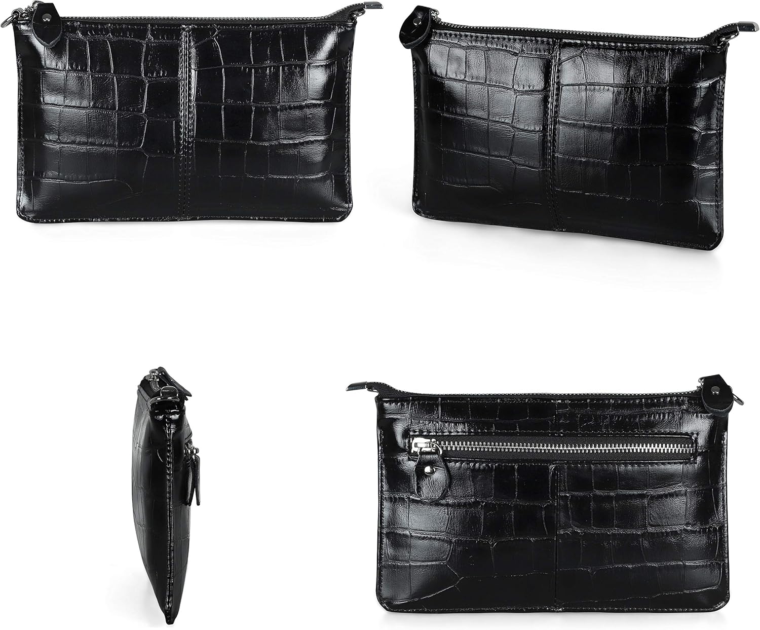 befen Genuine Leather Wristlet Clutch Wallet Purses Small Crossbody Bags for Women with RFID Blocking Card Slots - Image 7