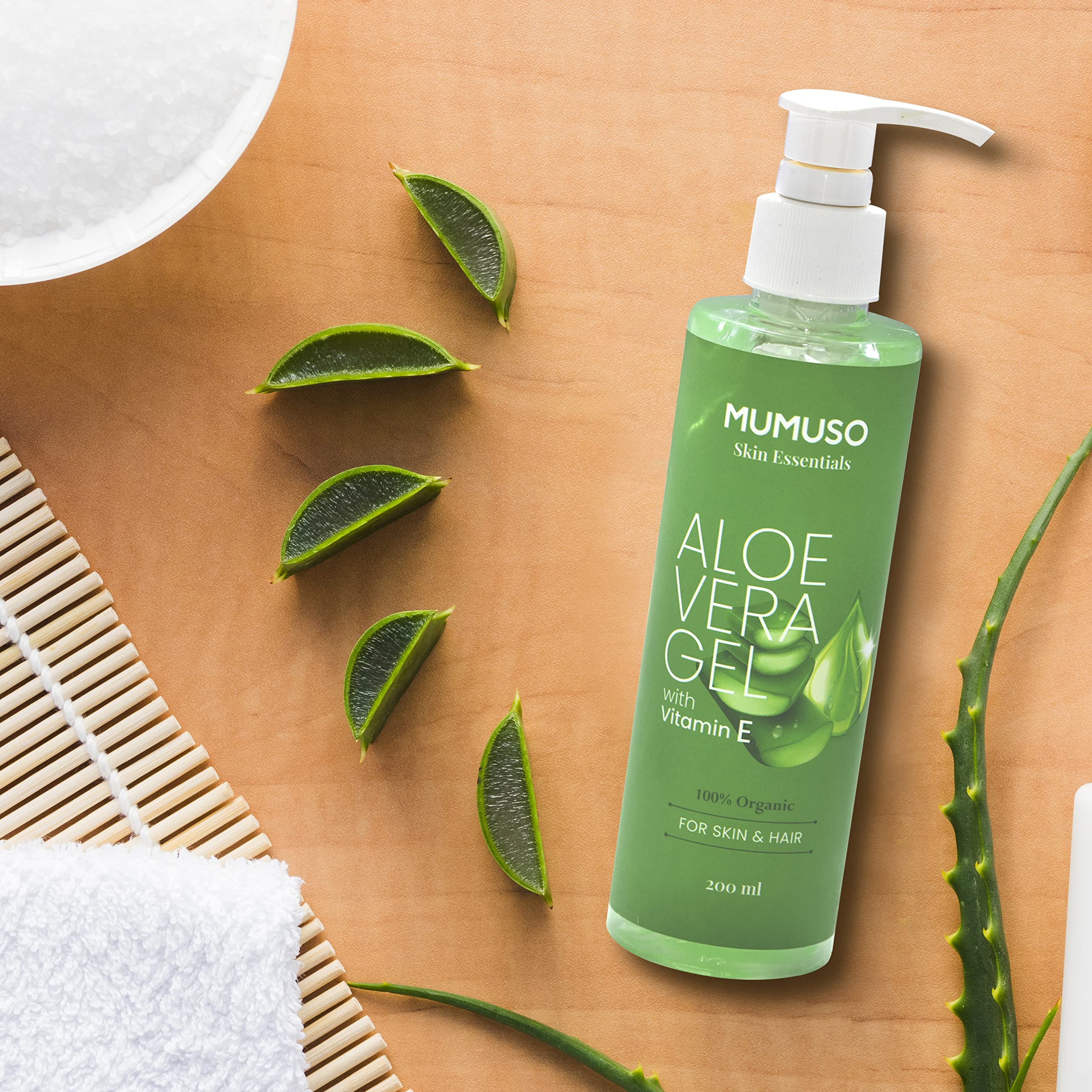 MUMUSO Aloe Vera Gel with Vitamin E | For Skin & Hair | Ultimate Gel for  Glowing Skin | For Hydrating Moisturizing Skin | For Both Men & Women |  200ml : Amazon.in: Beauty