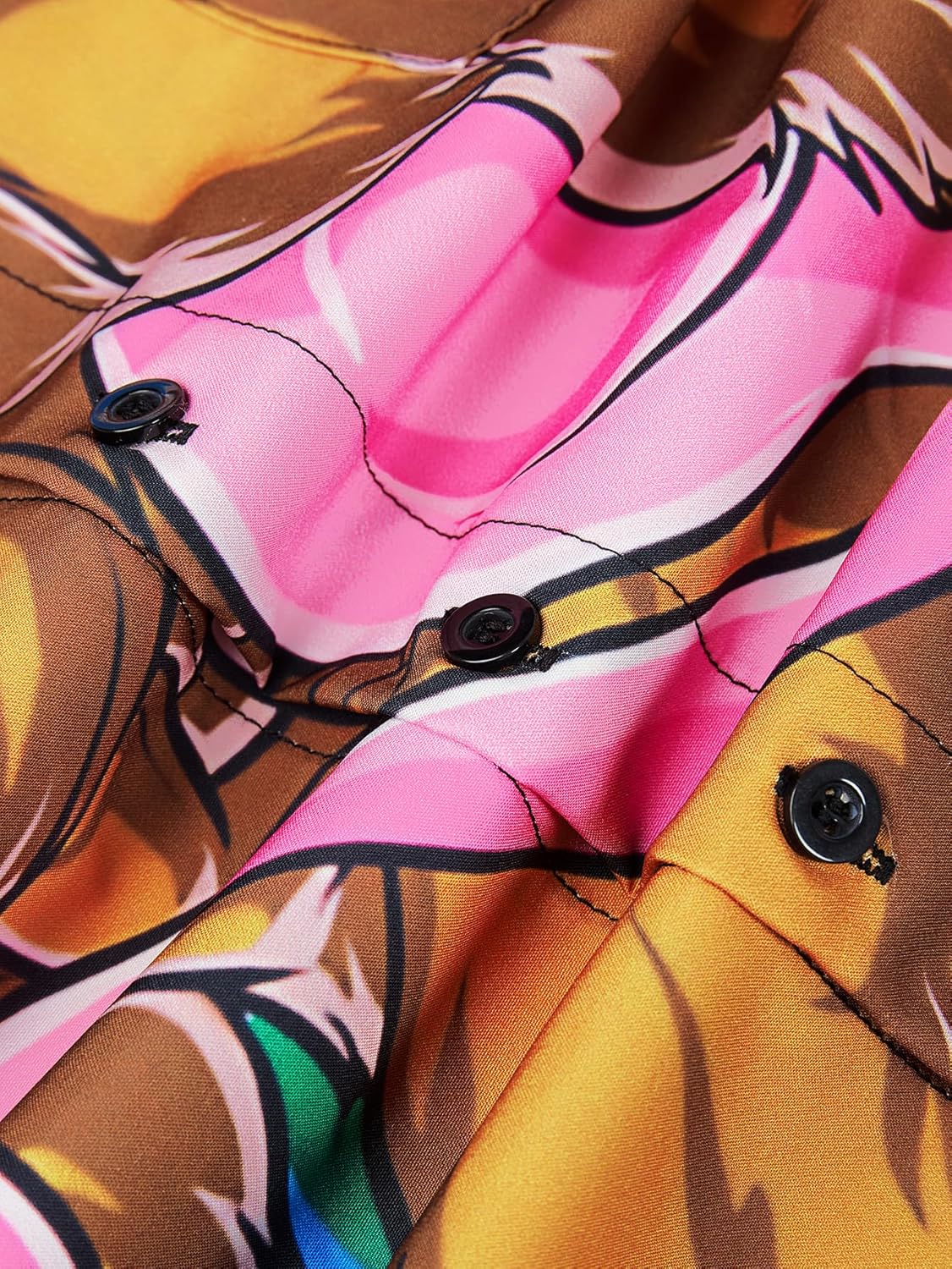 Hardaddy Men's Hawaiian Shirt Short Sleeve Funny Printed Casual Button Down Aloha Shirt - Image 2