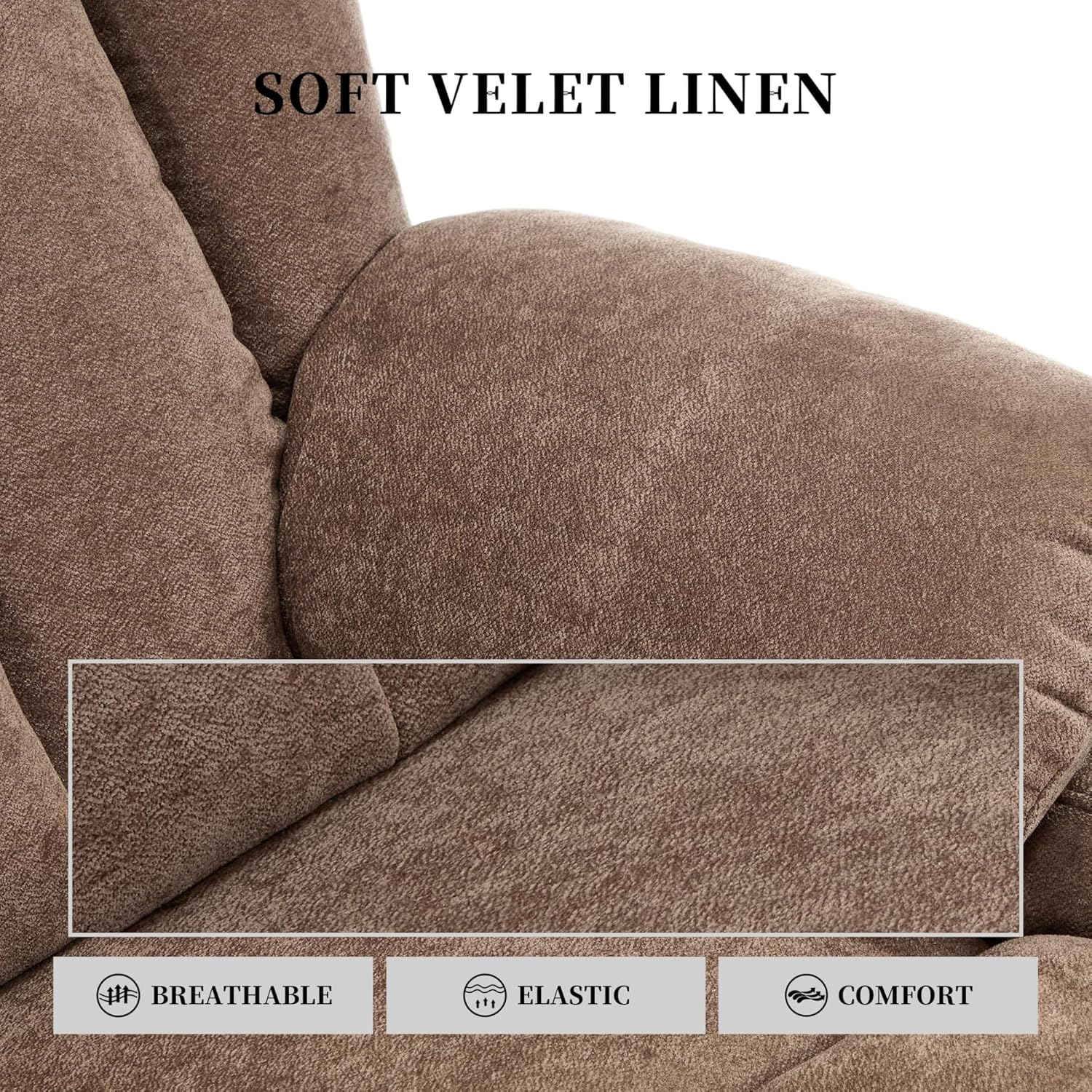 Electric Power Lift Recliner Chair for Elderly Adults with Massage and Heat, USB & Type-C Charging Ports, Cup Holders - Brown Reclining Sofa Chair for Living Room