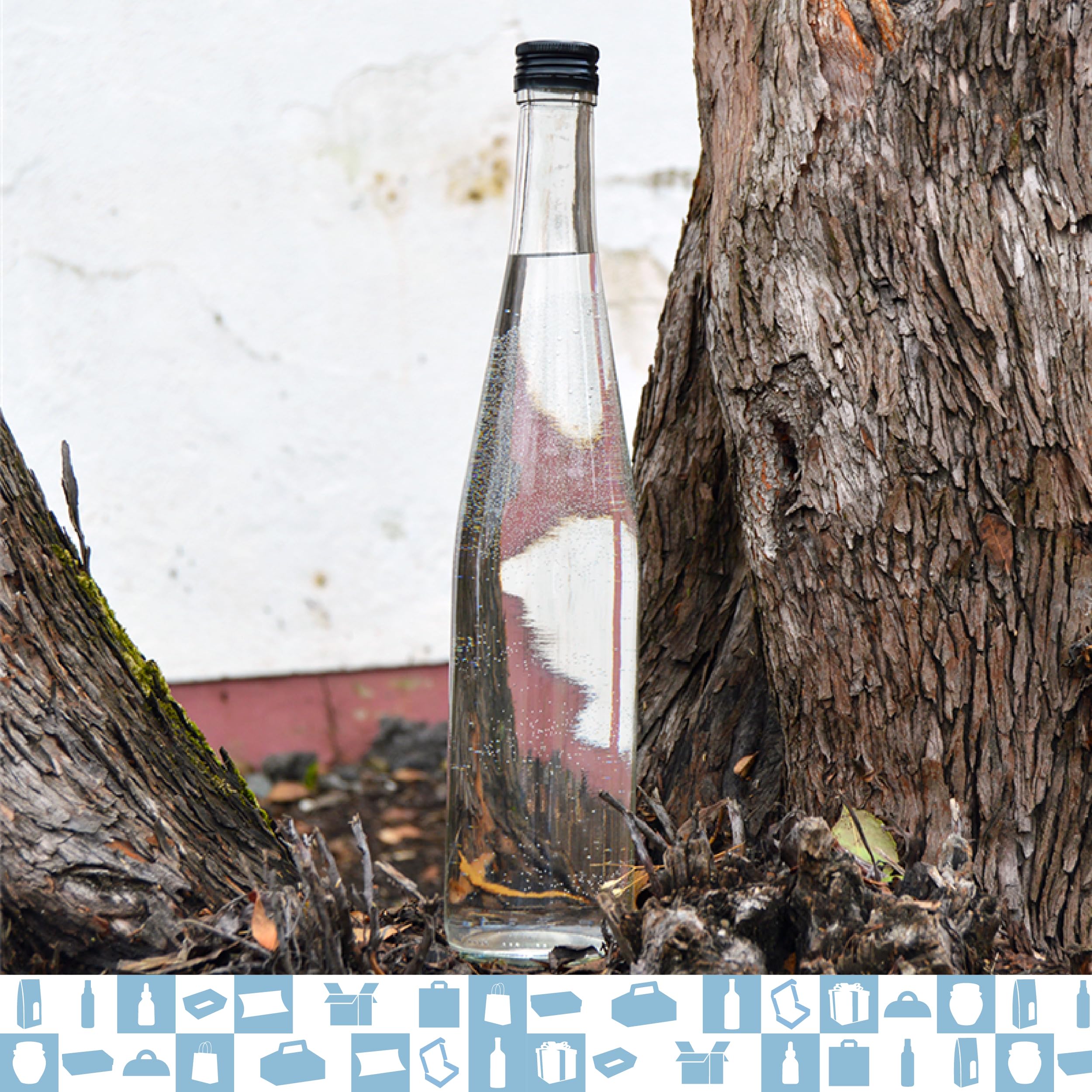 10x Bouteilles En Verre 700ml Avec Bouchon à Vis Doré Avec Bec Verseur