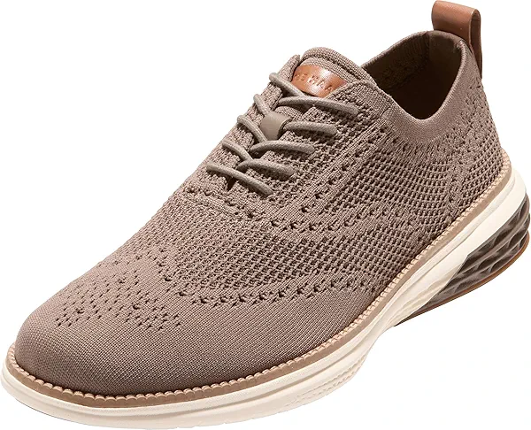 Cole Haan Men's Grand Hurrion Stitchlite Wingtip Oxfords, Morel/Golden Honey/Irish Coffee/Ivory, 10-M US