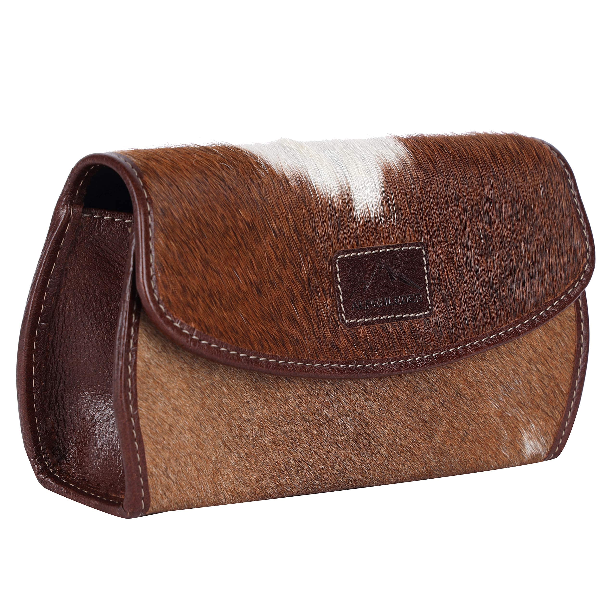 Alpenleder Brillenetui STRIEZI – Echt Leder Brille Etui – Großes magnetisches Sonnenbrillenetui für Damen und Herren *Made in Germany* (18 x 10 x 5 cm, Kuhfell)