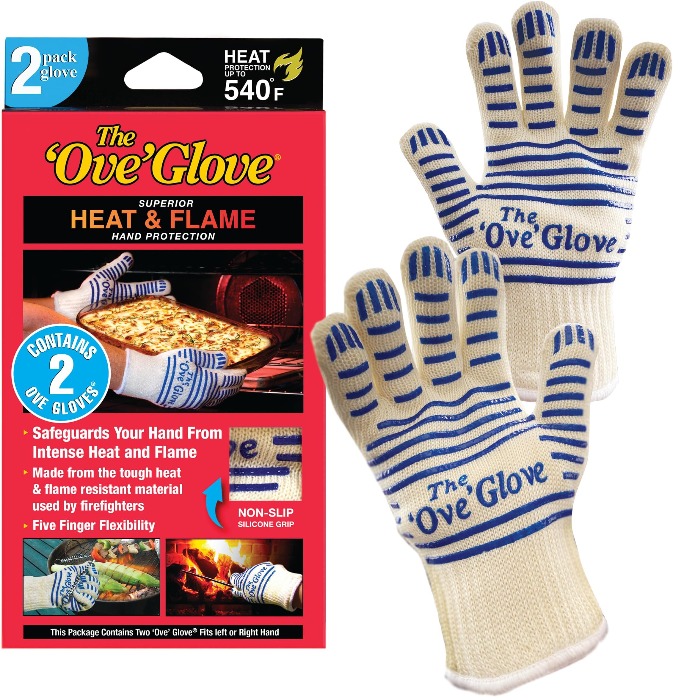 The Ove Glove - Superior Heat & Flame Hand Protection - 2 Pack Glove
