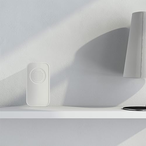 Miniatura 9 de Newhouse Hardware WCMB - Kit de timbre inalámbrico con batería blanca  Timbre de puerta funciona con pilas, timbre de timbre para aula, hogar y