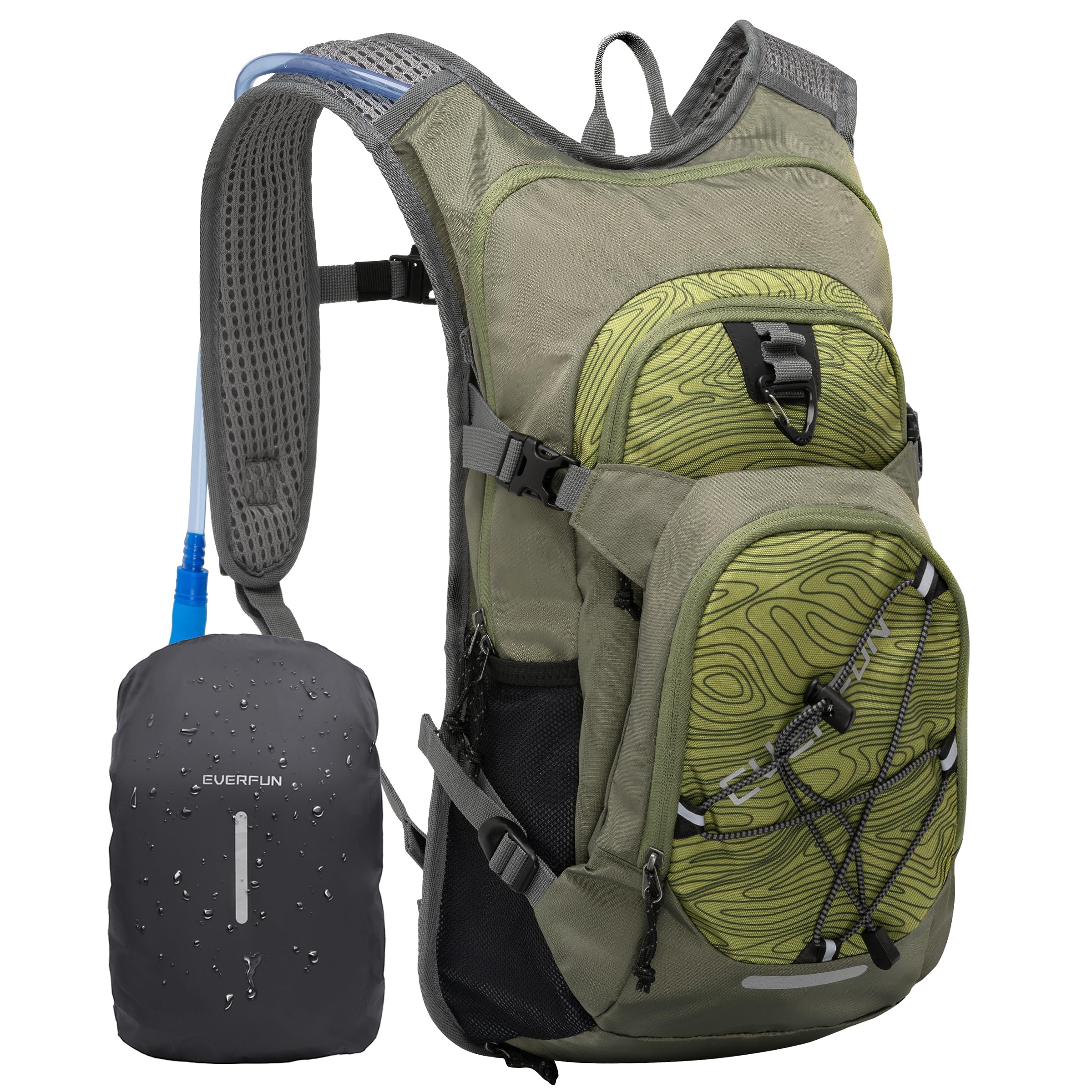 Photo 1 of EVERFUN Hydration Backpack 18L Hiking Water Backpack with Water Bladder 2L, Women Men Hydration Pack Insulated Daypack Lightweight Hydropack with Rain Cover for Hiking, Cycling, Running, Festivals