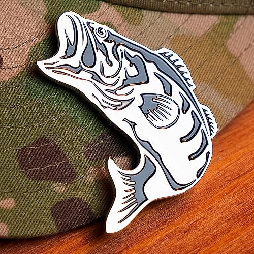 Miniatura 3 de Abrebotellas con clip para sombrero de pez lubino, accesorio para gorra de pescador, perfecto para aventuras de pesca y regalos