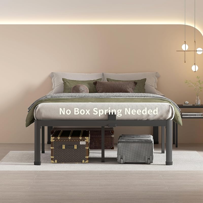 MAF 14 Inch Queen Metal Platform Bed Frame with Round Corner Legs image 2
