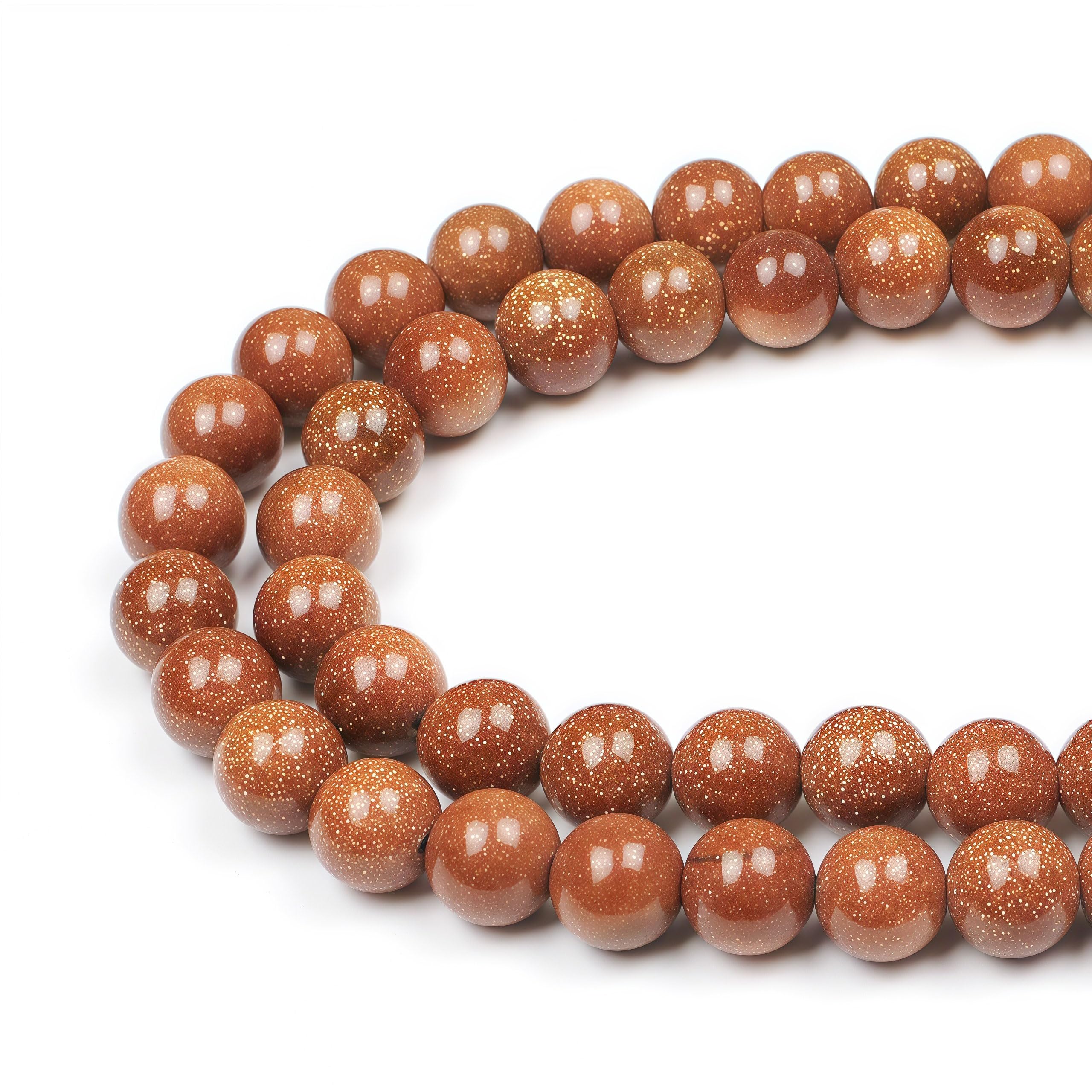 MJDCB 8mm 43 piezas Cuentas de Piedra Sangre Redondas Sueltas Piedras Semipreciosas Naturales para Hacer Joyas Pulseras Collares — view 28