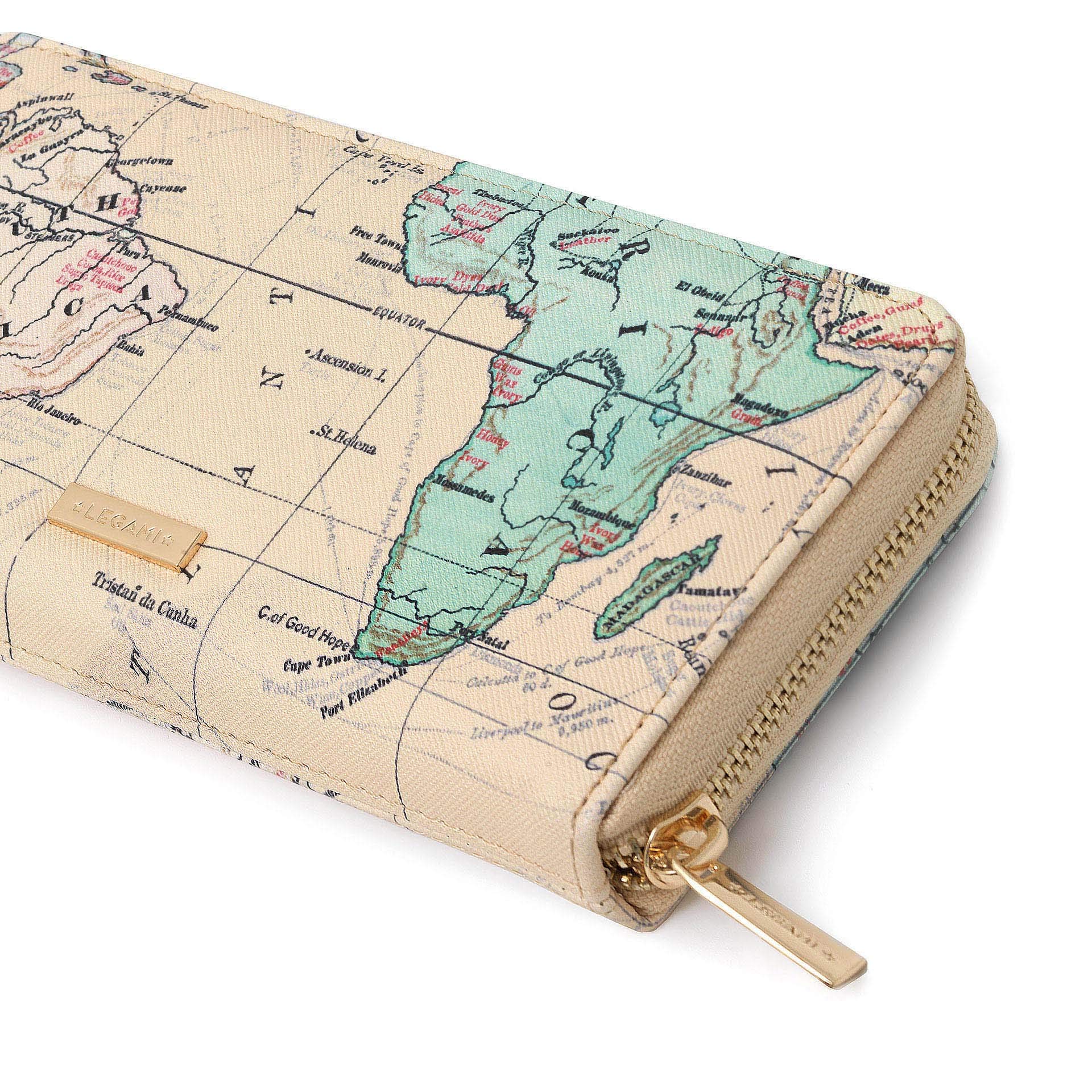 Legami What A Wallet! Travel Design - 12 Card Pockets, Zipped Coin Purse, Tropical Print, Youth Size
