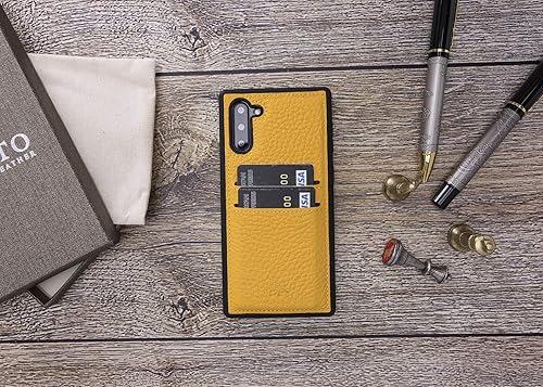 Miniatura 10 de Venito Cosa - Funda de piel tipo cartera compatible con Samsung Galaxy Note 10 (6.3 pulgadas), extra segura, con bloqueo RFID y cubierta trasera