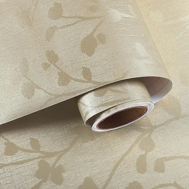 VaryPaper Peel and Stick Beige Pattern Wallpaper - Behang Beige Patroon
