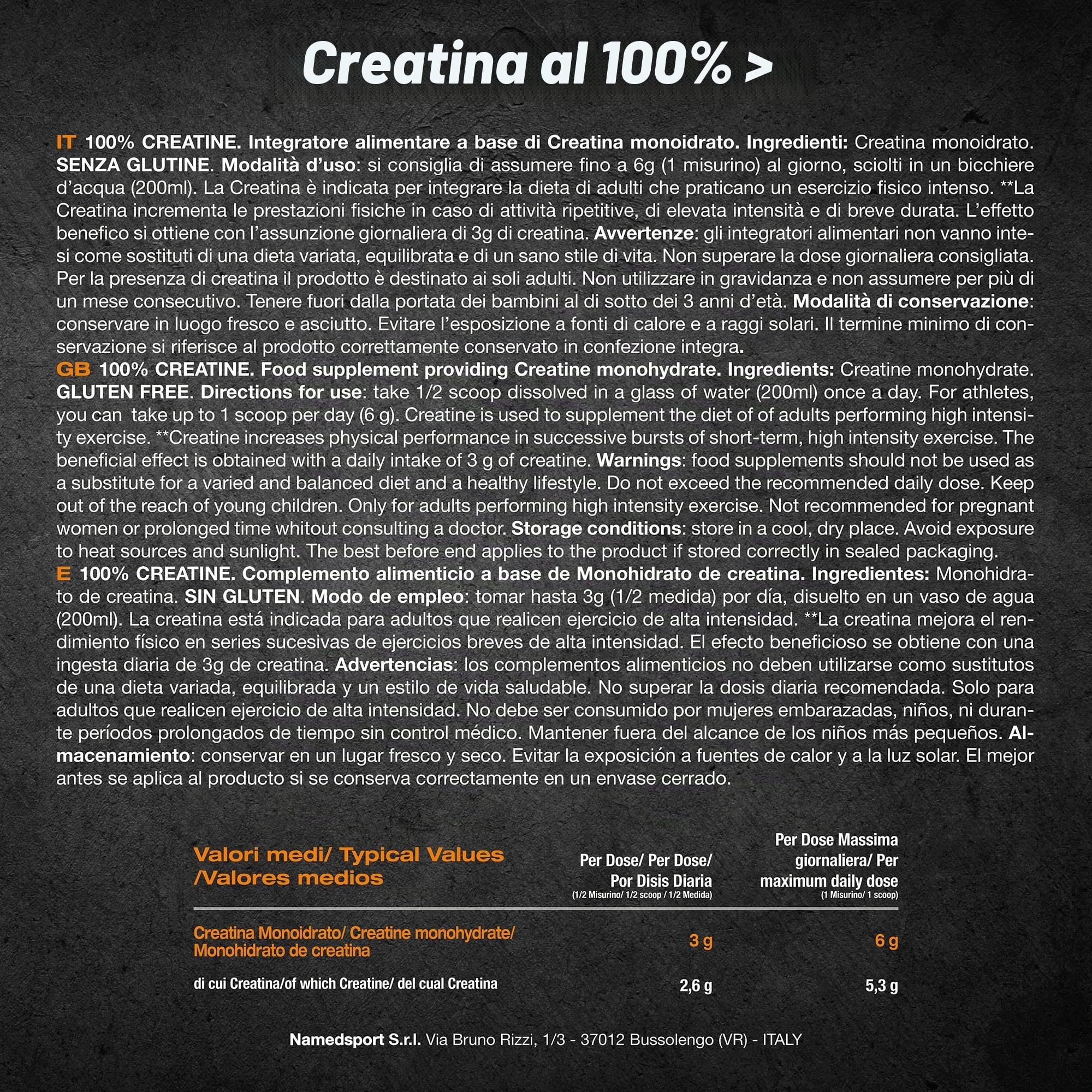 NAMEDSPORT 100% Creatina Monoidrato Micronizzata 250g + BCAA 4:1:1 extremePRO 310 Compresse | Forza & Recupero Estremo | Aminoacidi Ramificati ad Alta Purezza con Vitamina B6 per Massa e Definizione
