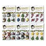 Collection of Christmas Shank Buttons for DIY Crafts, Scrapbooking, Sewing, Cardmaking & Other Projects – 36 Pcs