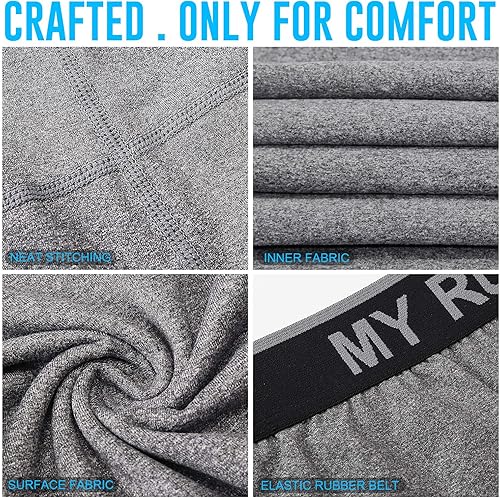 Miniatura 3 de MEETYOO Ropa interior térmica para hombre, capa base para hombre, 2 juegos largos forrados con capa base de engranajes de caza