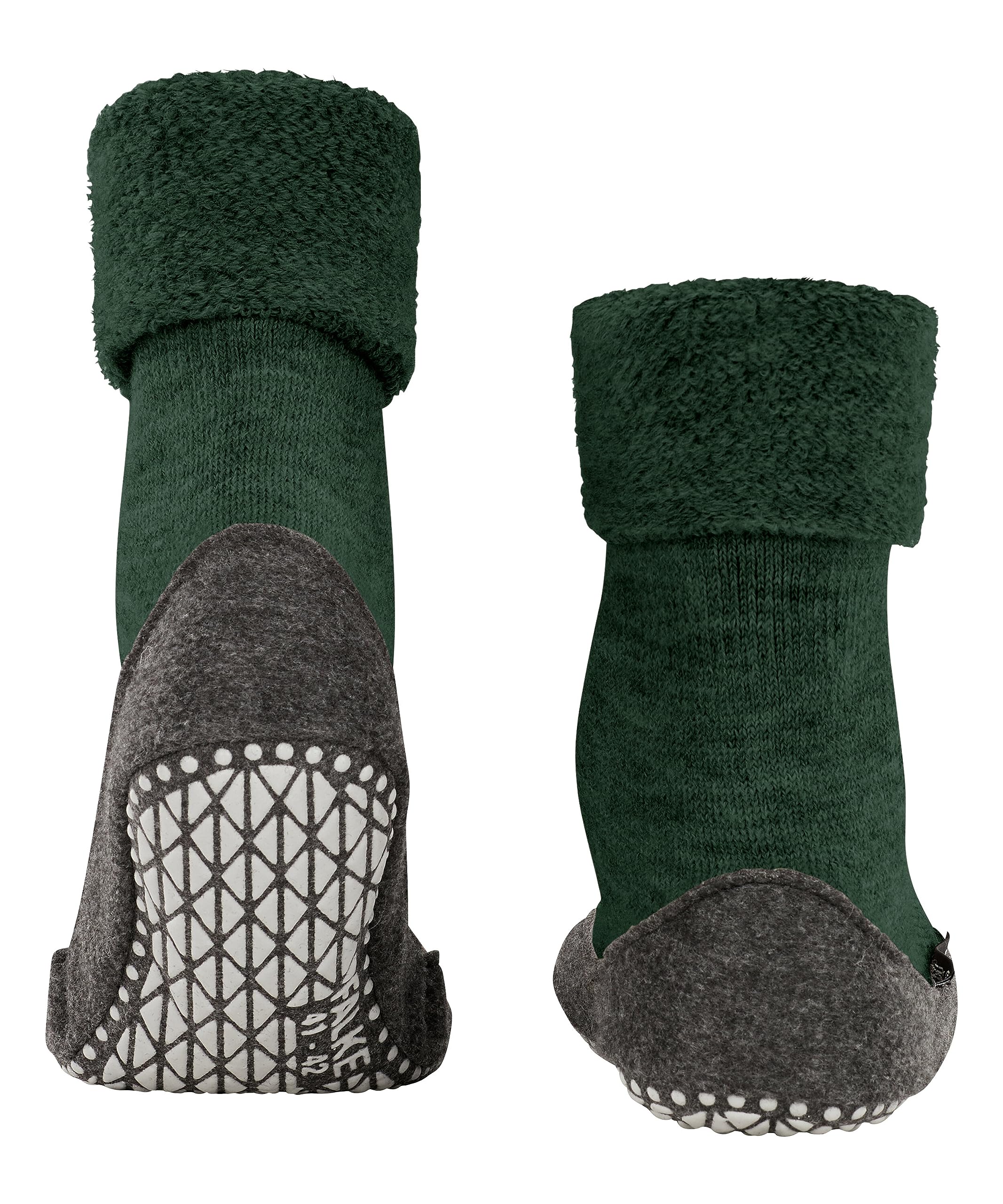 FALKE Unisex Stoppersocken Cosyshoe M Hp Wolle rutschhemmende Noppen 1 Paar, Grün Green Melange 7318, 41-42 – Ansicht 2