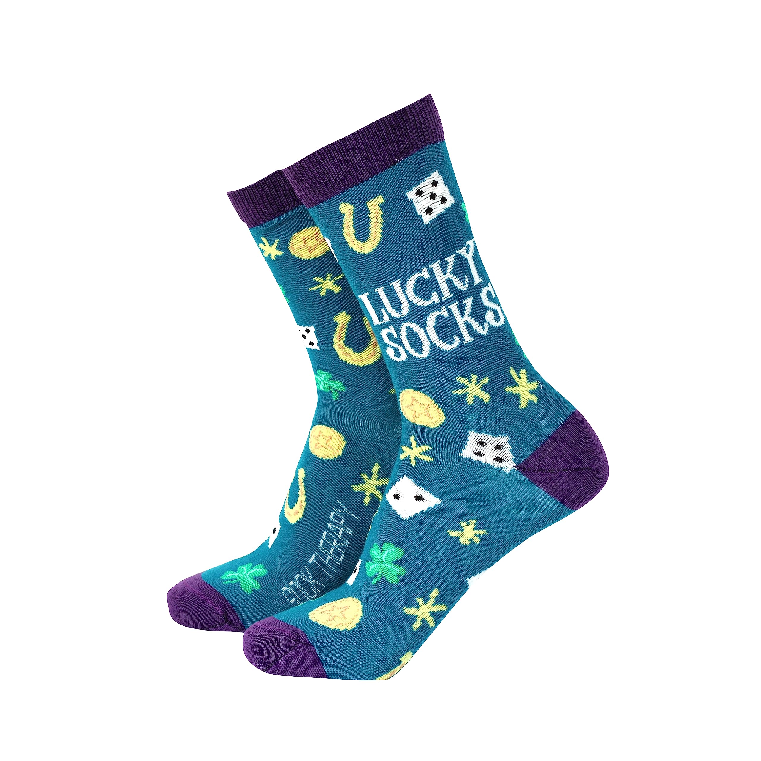 Sock Therapy Womens Novelty Colorful Bamboo Socks Smart Design Comfortable Breathable Socks Non Slip Great Gift - Lucky Socks