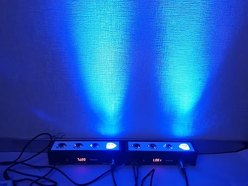 Miniatura 6 de SENLAN - Luz LED para escenario de lavado de pared, 4 piezas, X3W RGB 3 en 1 LED y casa de aluminio completo de 7 modos DMX512 para