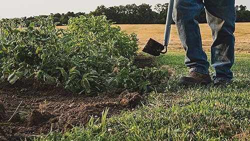 Miniatura 4 de Hooyman Azada de jardín con estructura de cabeza de acero forjado, asas ergonómicas antideslizantes de agarre en H y núcleo de fibra de vidrio