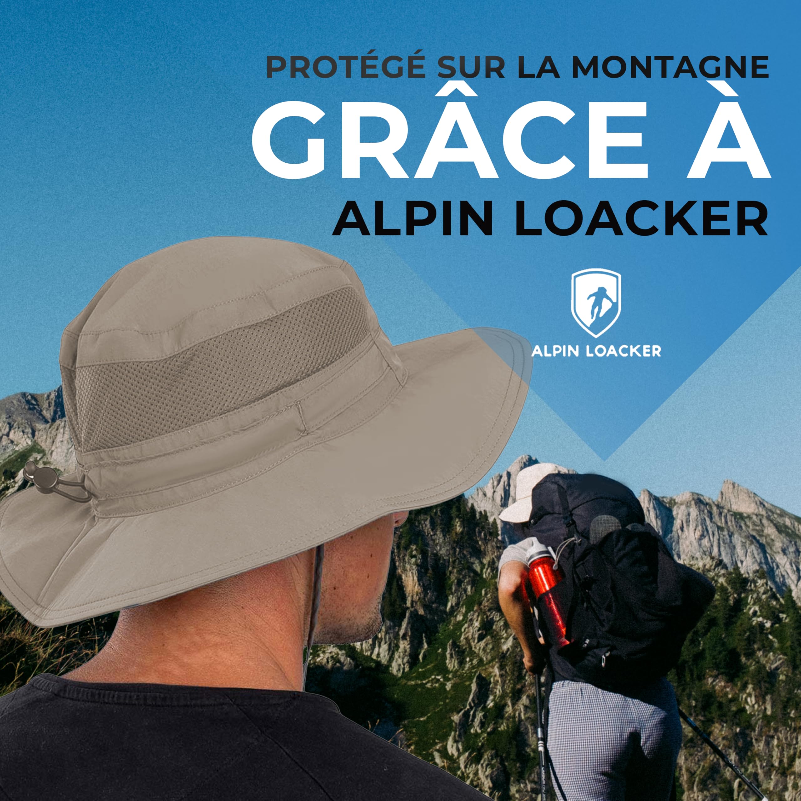 ALPIN LOACKER Chapeau de Soleil d'extérieur avec Protection UV de randonnée de qualité supérieure pour Les Sports de Montagne et de