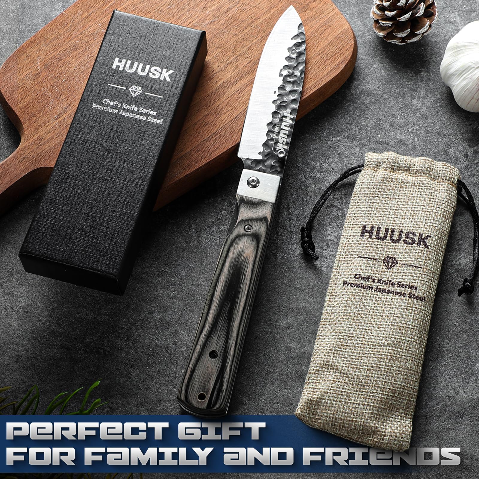 Huusk Japanese Folding Santoku Knife - Pocket Chef Knife — Amazon image 7