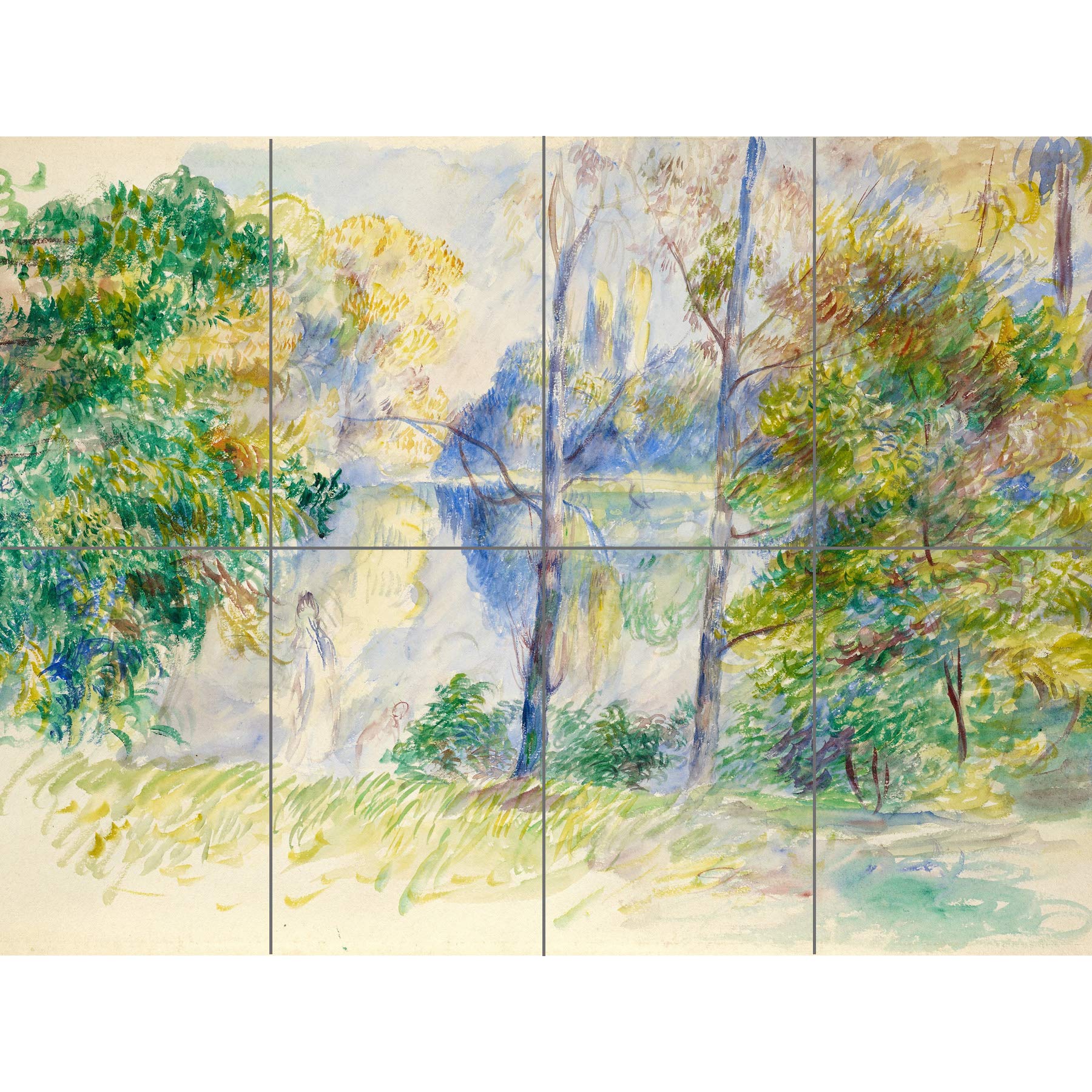 Artery8 Auguste Renoir View Of A Park XL Giant Panel Poster (8 Sections)