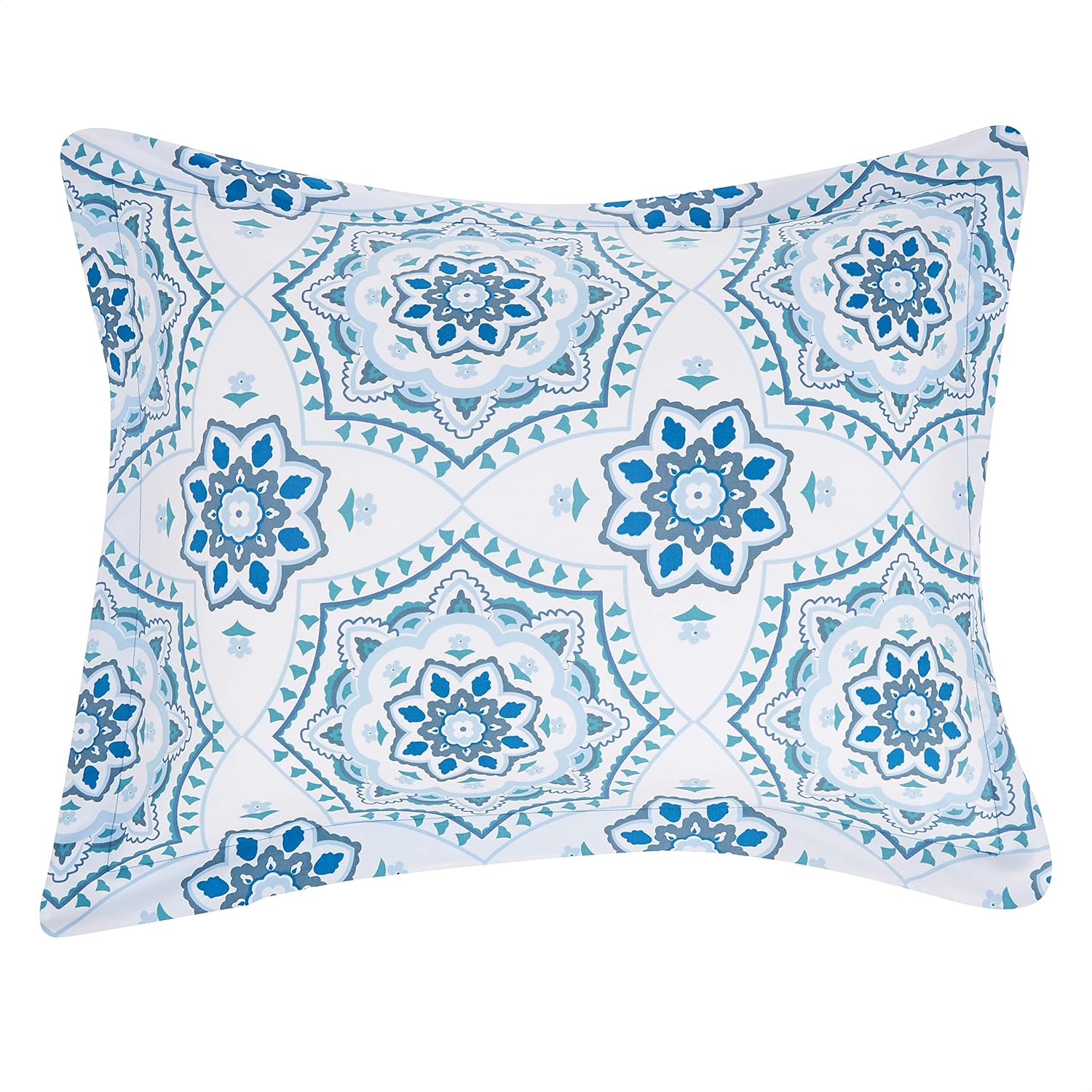  Basics Ultra-Soft Light-Weight Microfiber Reversible Comforter Bedding Set - King, Grey Medallion: Home & Kitchen