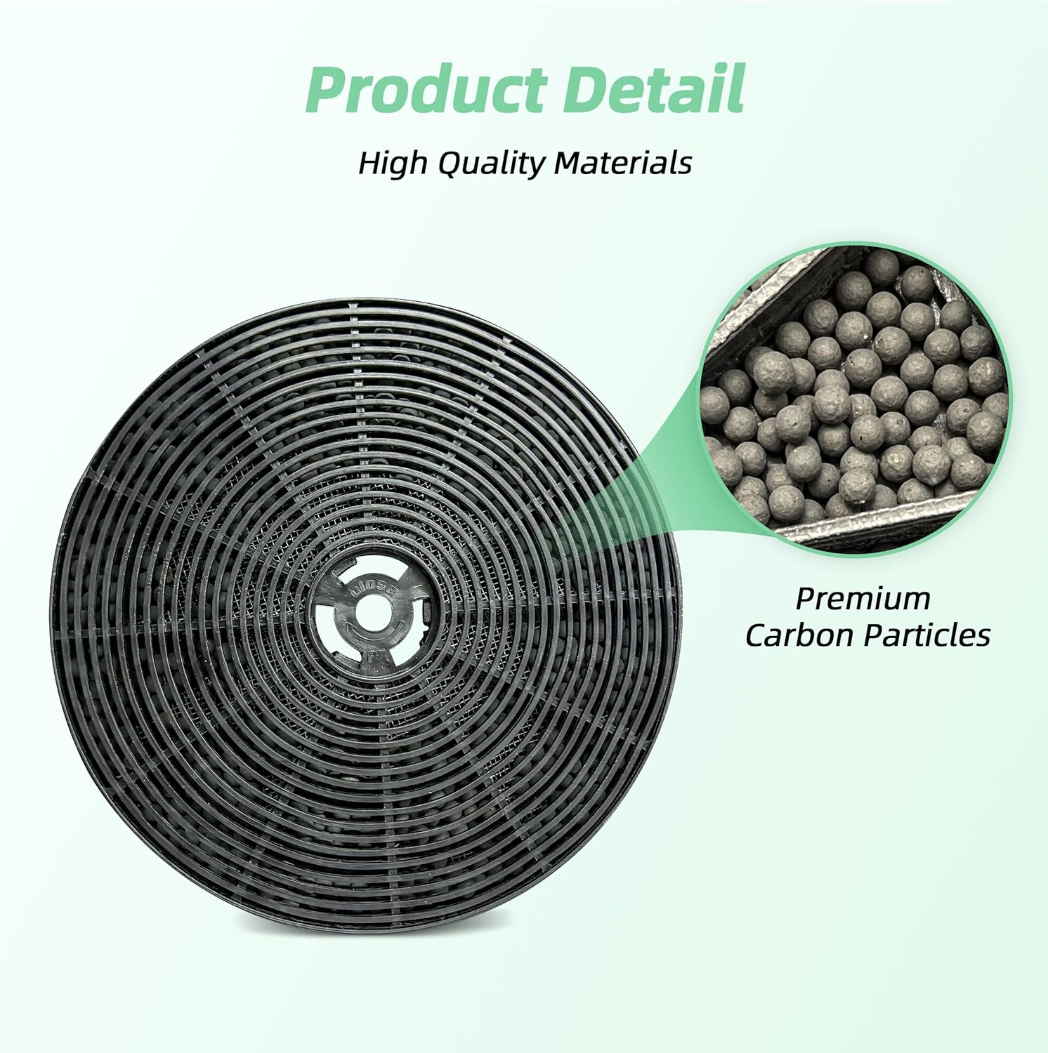 FIREGAS Range Hood Charcoal Filter CC170, Replacement Carbon Filter for Ductless Ventilation, Easy Installation (2-pcs)