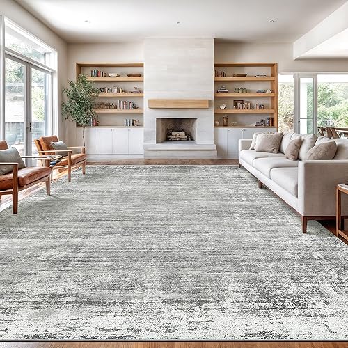 Miniatura 14 de zesthome Alfombras de 8 x 10 pulgadas para sala de estar, alfombra lavable con respaldo antideslizante, alfombra de área moderna abstracta,