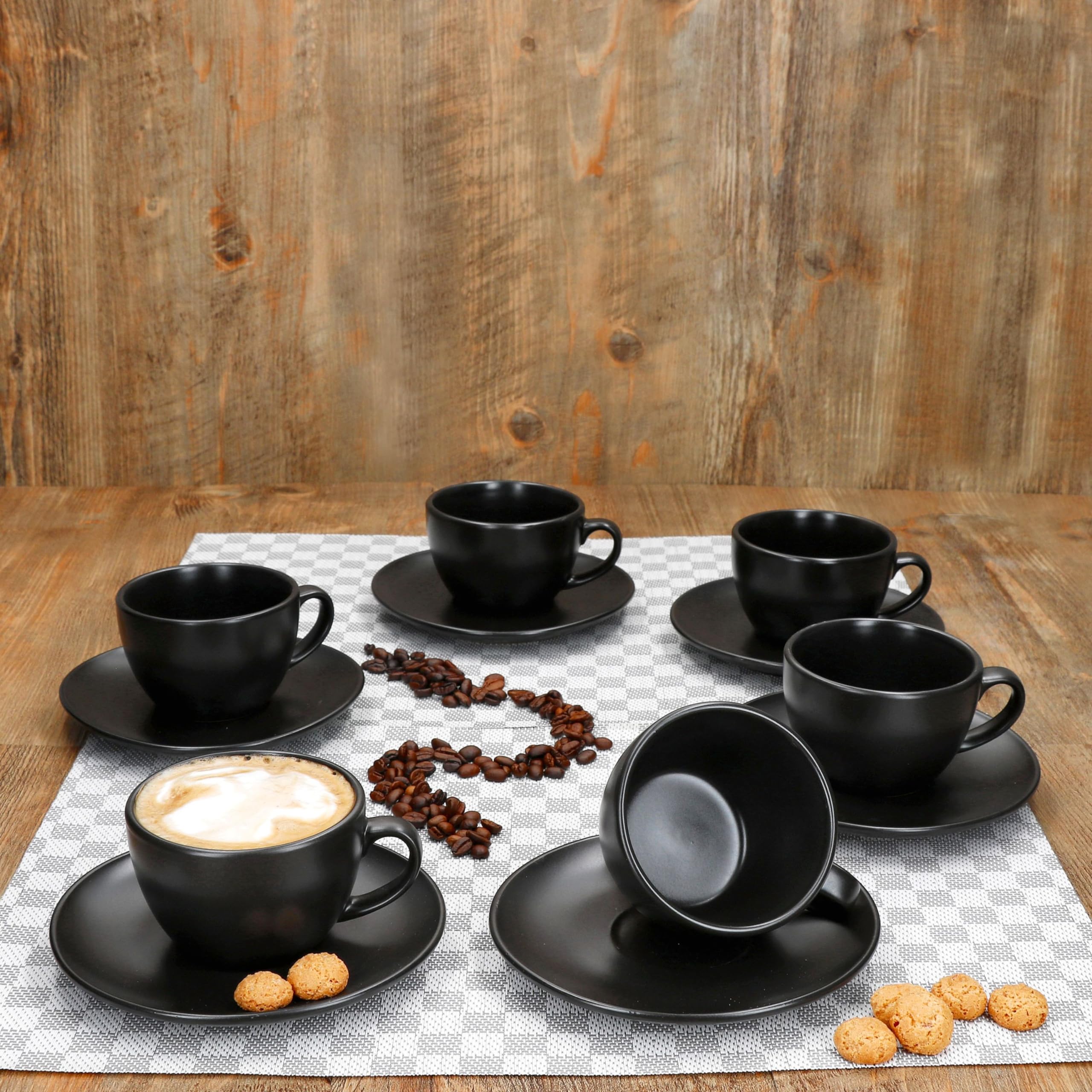 Servizio Piatti Nero Set Piatti Neri MamboCat Panther - Tazze Da Caffè Con  Piattini, Colore Nero, Per, image size:2560x2560