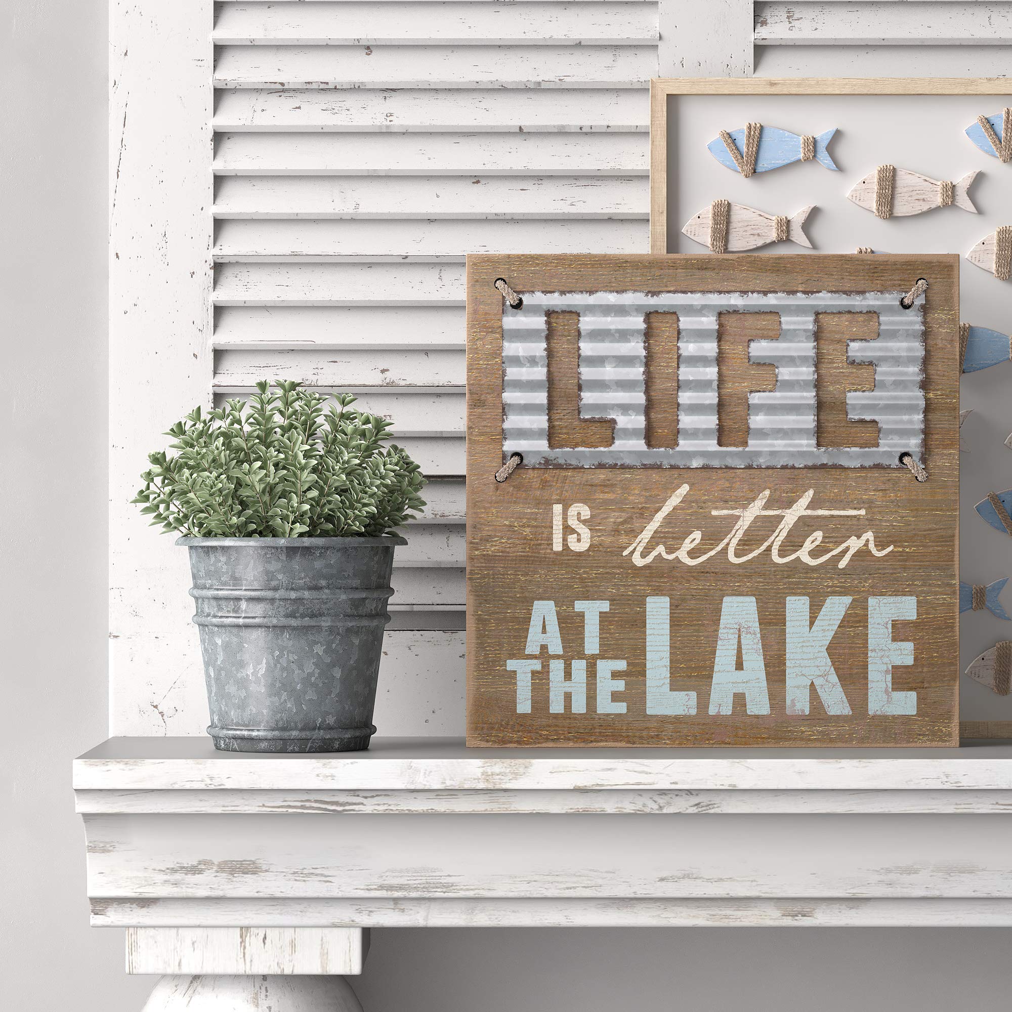 Amazon.com: Barnyard Designs 'Life Is Better At the Lake' Wooden Box Sign  Motivational Desk Decor, Primitive Decor Office Desk Decorations for Women  Office Bathroom Shelf Decor, Inspirational Desk Decor, 8x8 : Home