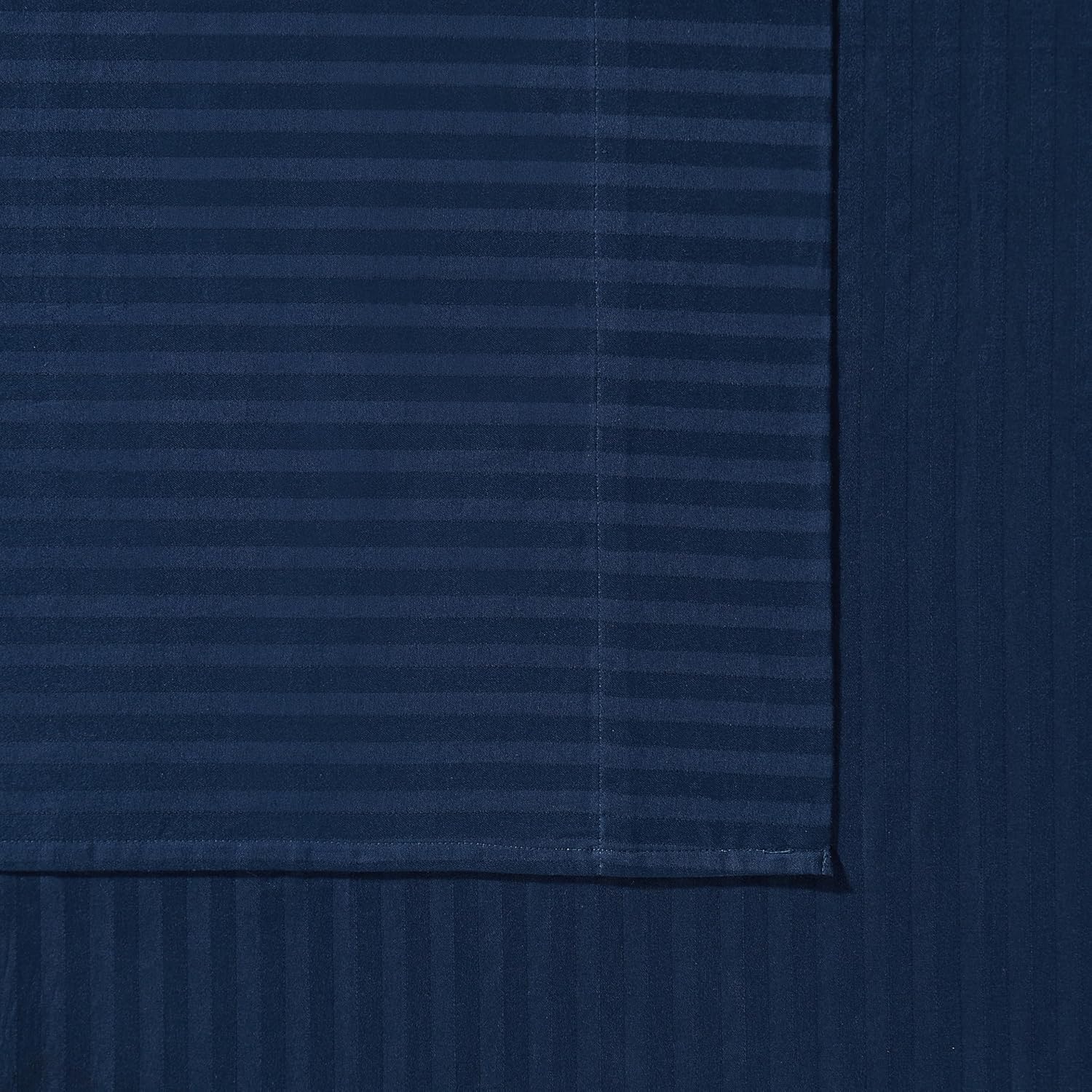 Signature Dobby Stripe Navy 4 Piece Queen Sheet Set, Oeko-TEX Certified Confidence