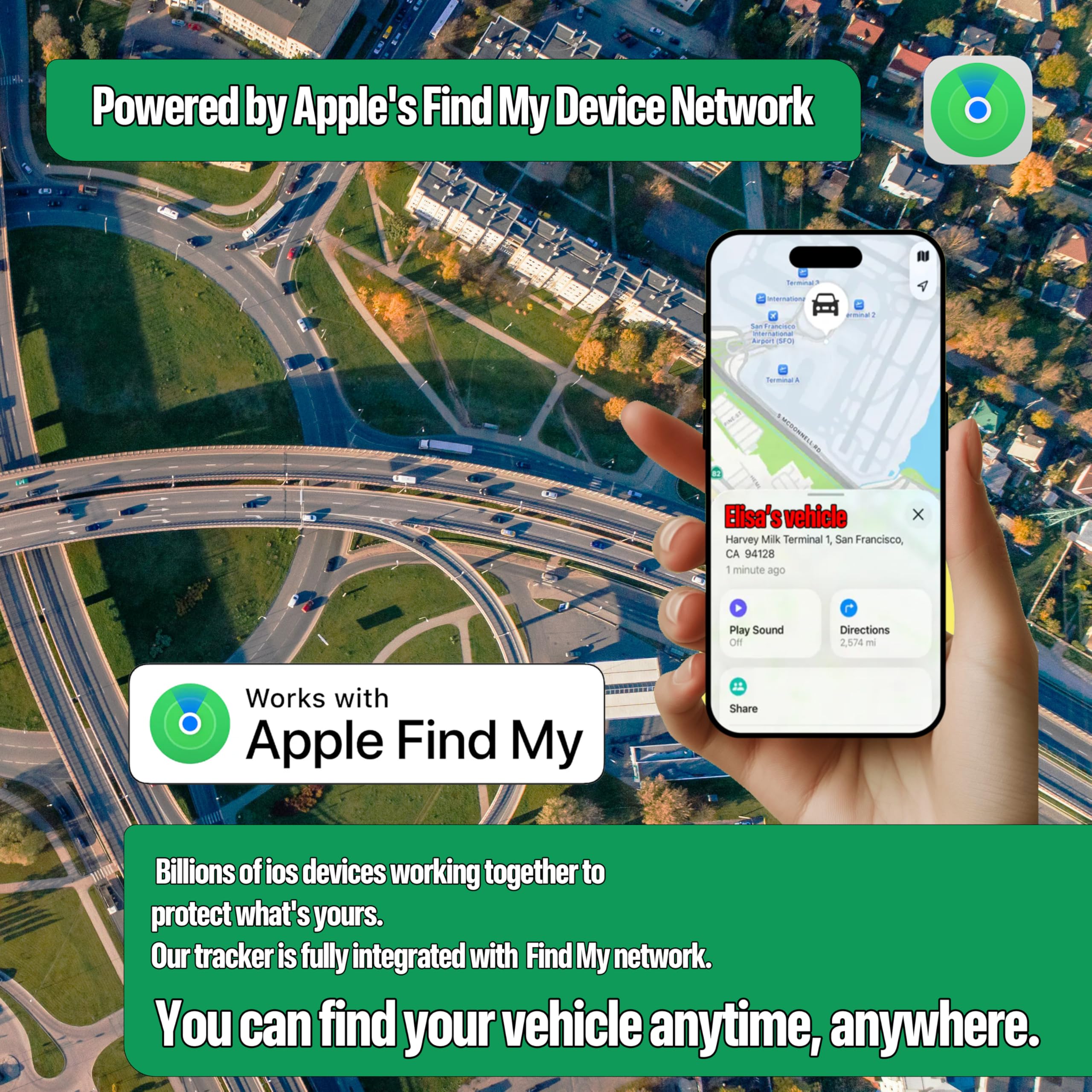 Magnetic Hidden GPS Tracker for Vehicles – Long Battery Life, No Subscription, Car Tracker Device Hidden (iOS Tracker 2025)