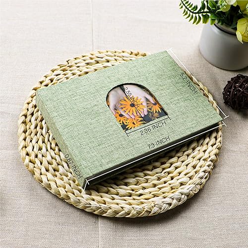 Miniatura 3 de Holoary Álbum de fotos de 4 x 6 pulgadas, álbum de fotos con capacidad para 36 fotos horizontales, cubierta de tela de lino, pequeño libro de