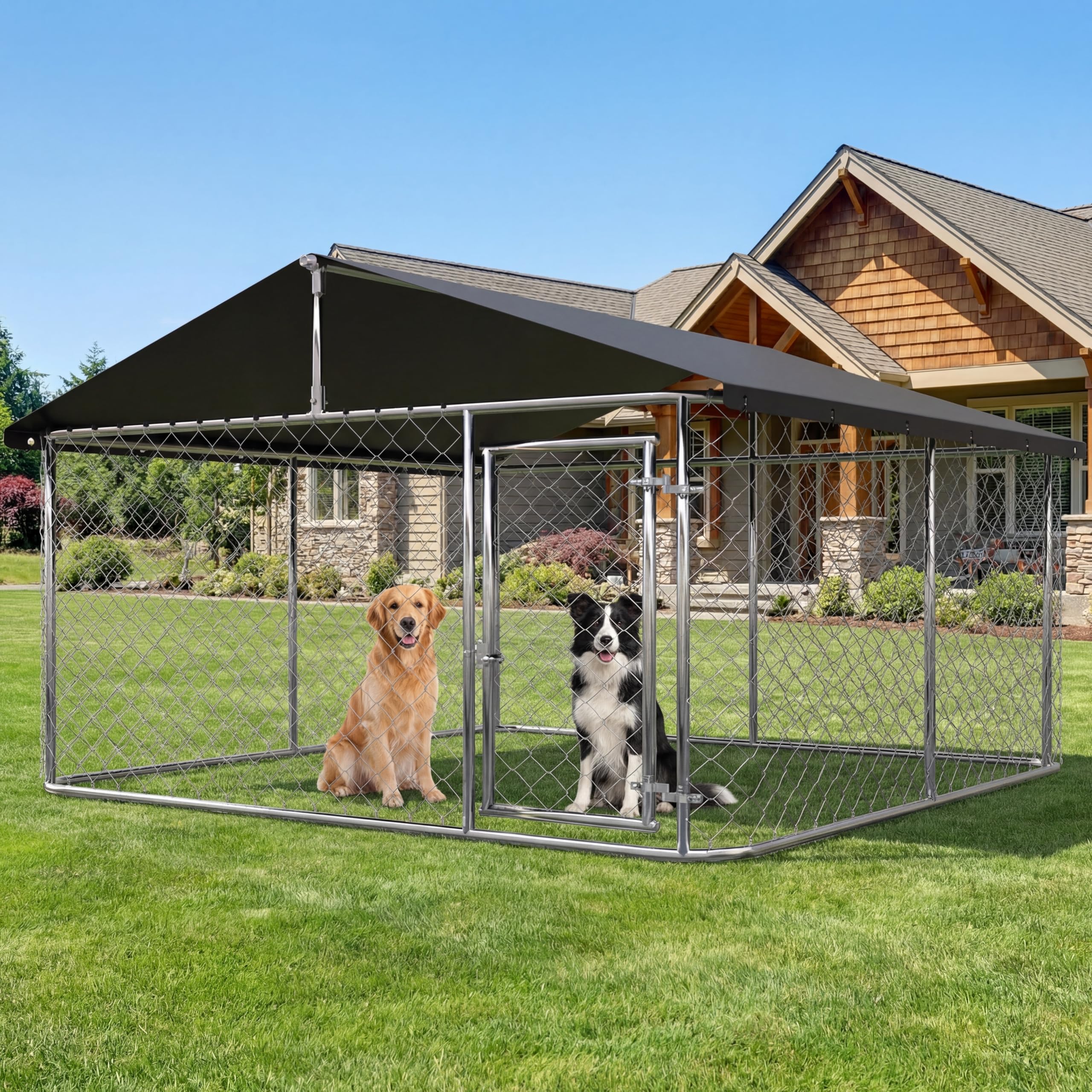 Petony 6.56'x 6.56' Outdoor Dog Enclosure