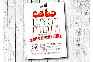 Elfed Up Christmas Cookie exchange invitation