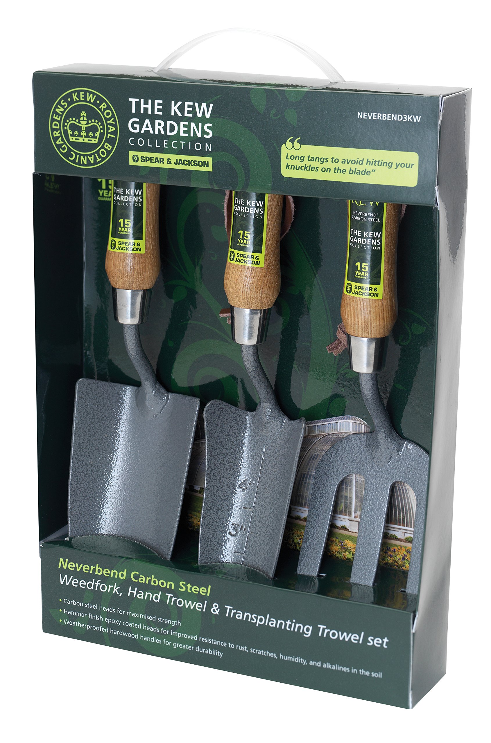 Spear & Jackson NEVERBEND3KW Kew Gardens Collection Neverbend Carbon 3 Piece Gift Set