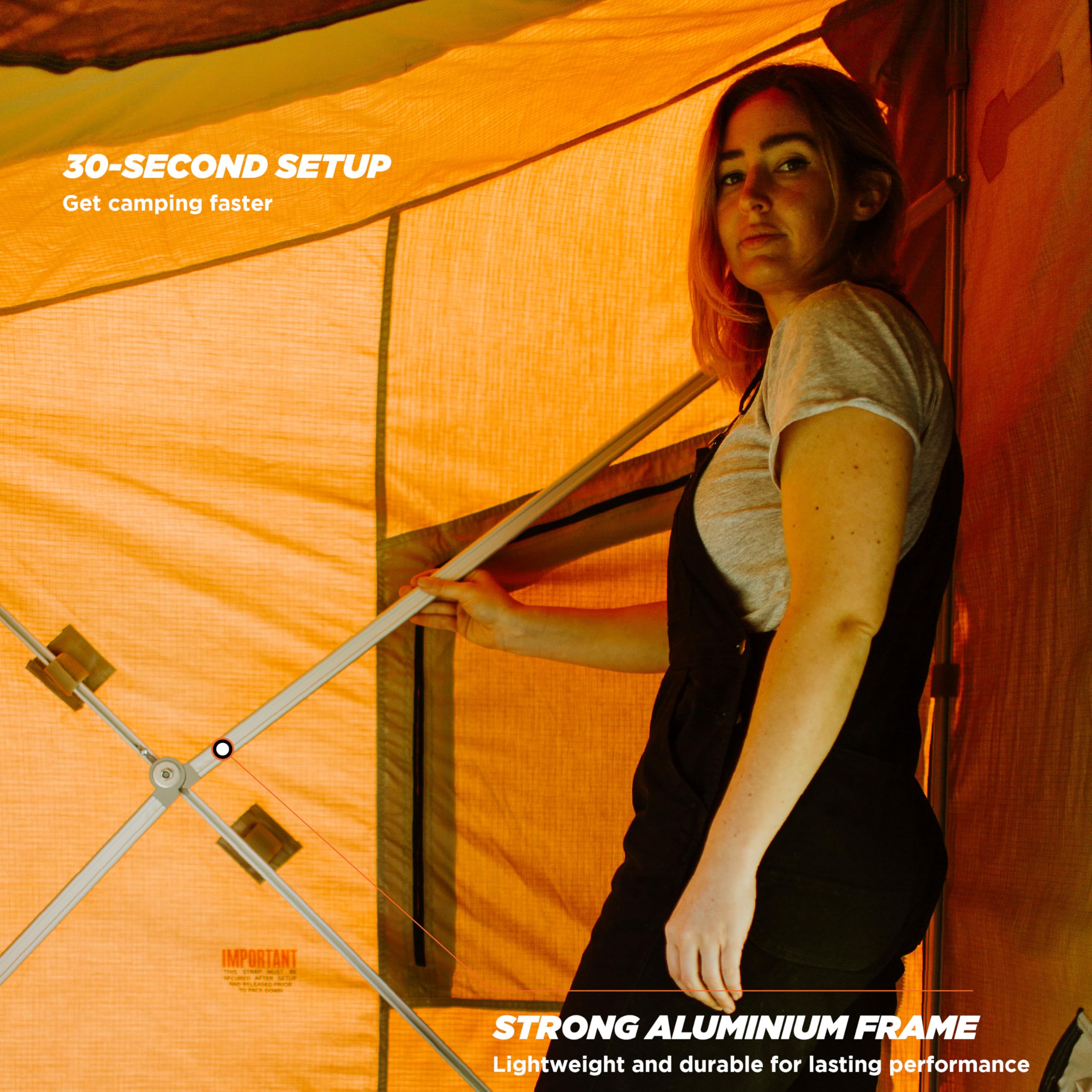 Oztent RX-5 Tent Only 30 Second Setup Camping Tent 5 Person Tent SkyMesh Skylight Expandable with Zip-in Living Room Sold Separately product thumbnail 3