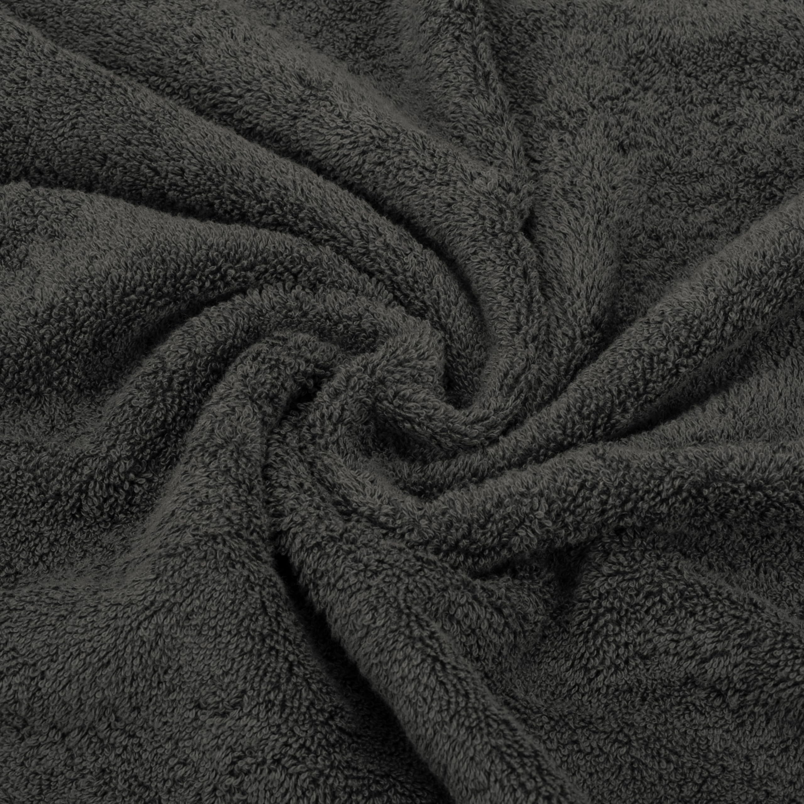 Hammetex 6er Handtücher Set – 2 Badetücher 70x140 cm & 4 Handtücher 50x100 cm – 100% Baumwolle Frottier – Oeko-TEX Zertifiziert – Weich, Saugstark - mit Aufhänge, Anthrazit