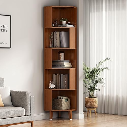 Miniatura 10 de BALANBO Estantería esquinera de 3 estantes, estantería esquinera industrial en forma de A, almacenamiento de esquina alto, estante multifuncional