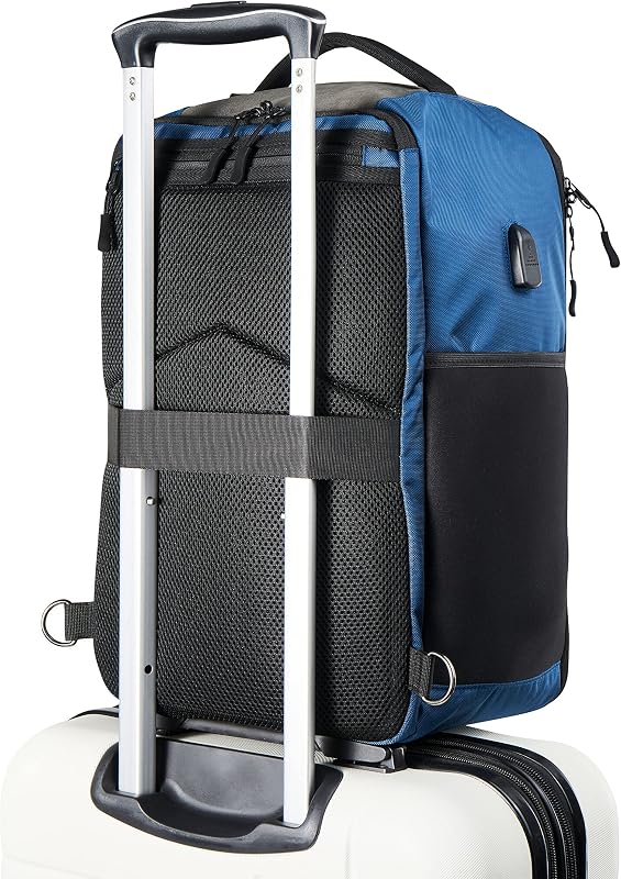 Cabin Max Manhattan Kézipoggyász Hátizsák 40x20x25cm USB Porttal - Ryanair, Wizzair, Easyjet Kompatibilis Utazótáska 20L Kék