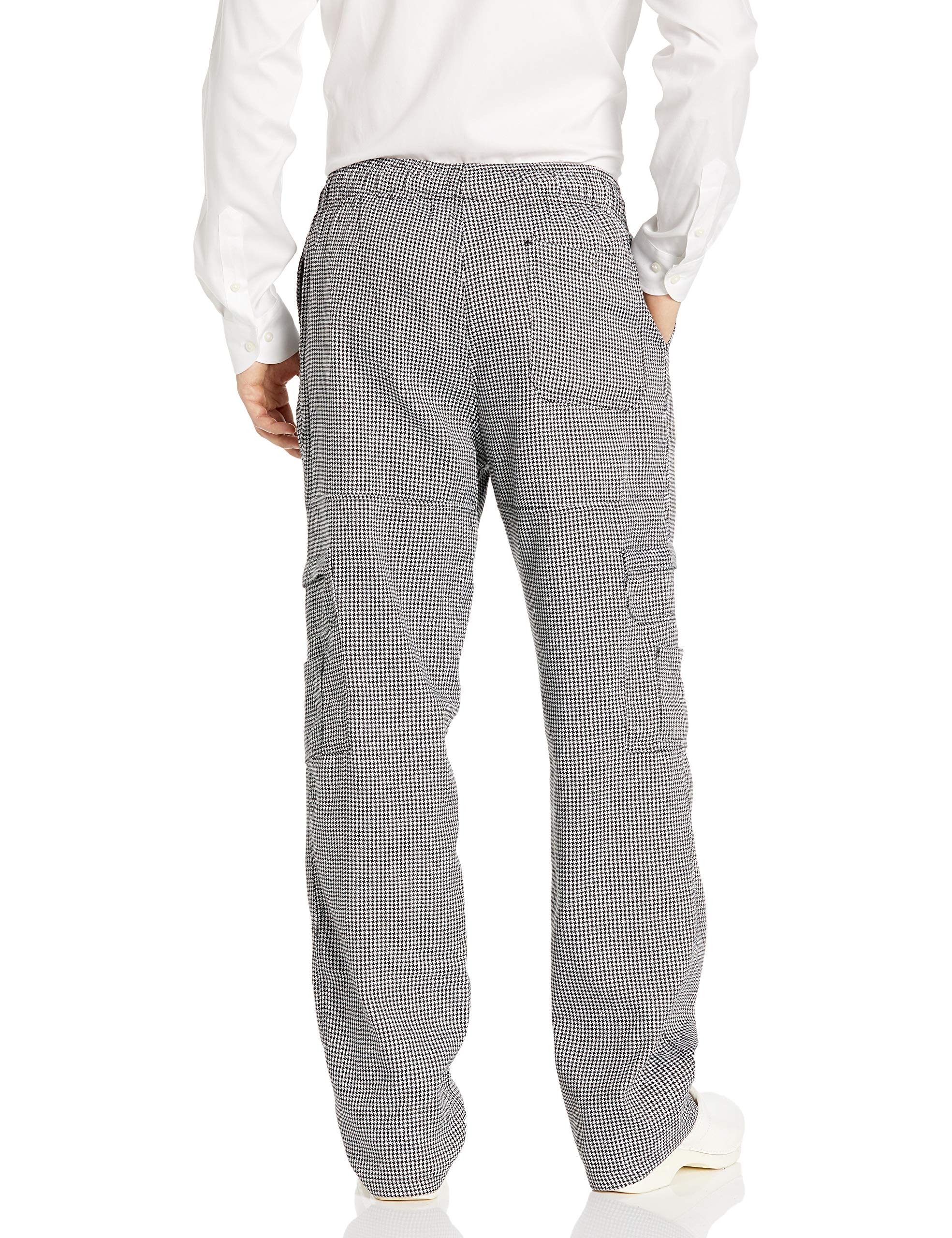 Chef Code Men's Black and White Check Cargo Chef Pant