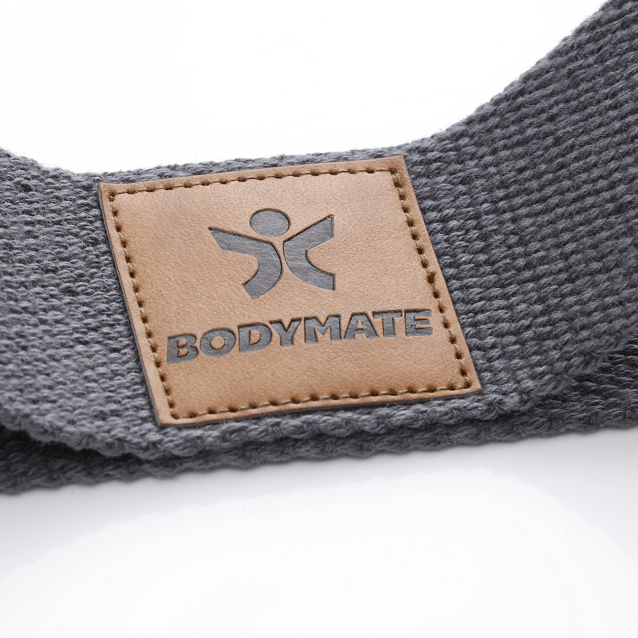 BODYMATE Fascia elastica con 10 passanti, lunghezza totale circa 190 cm, larghezza 3,8 cm, in 100% cotone naturale