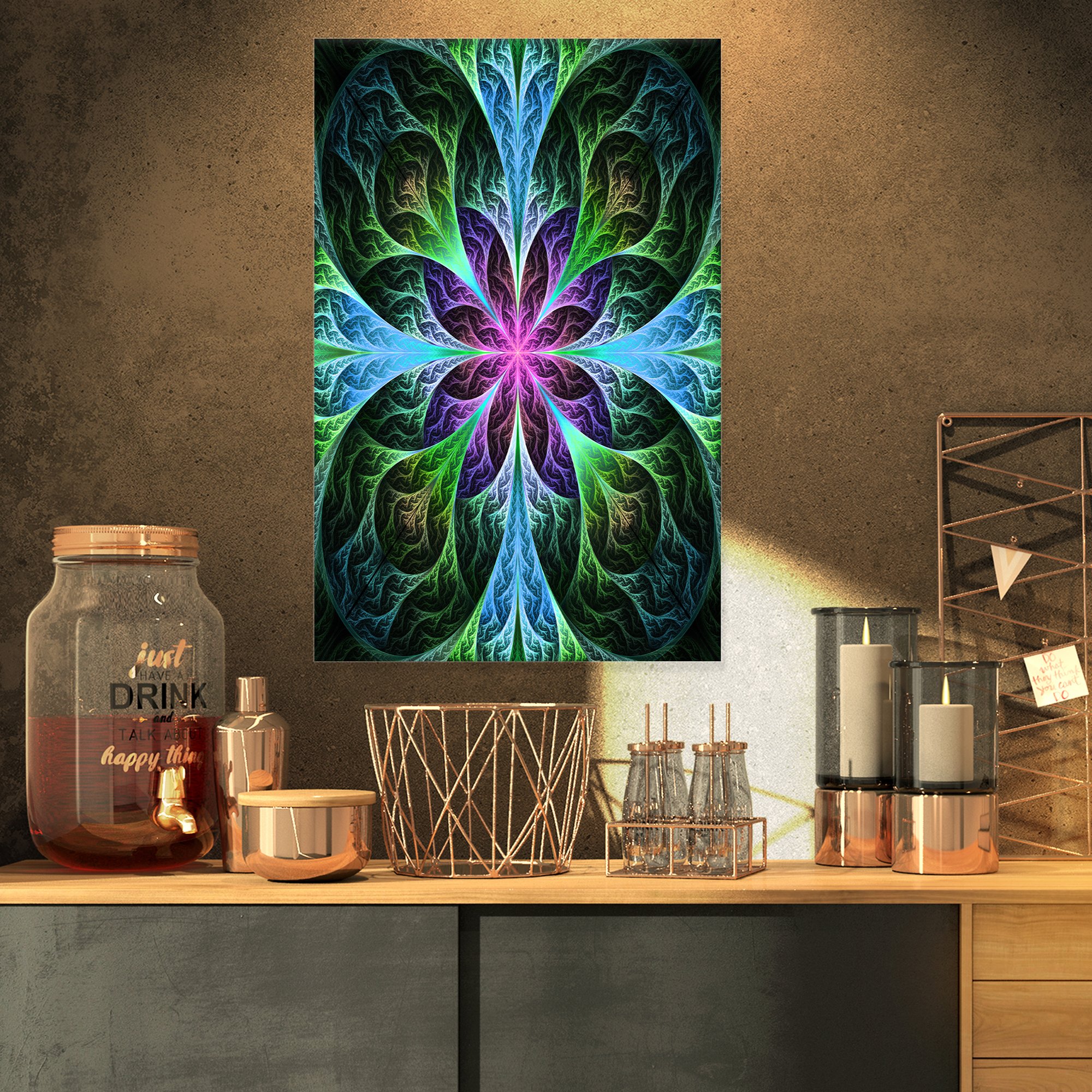 ヤサールページ Amazon.com: Designart PT11976-16-32 Glowing Blue and Green