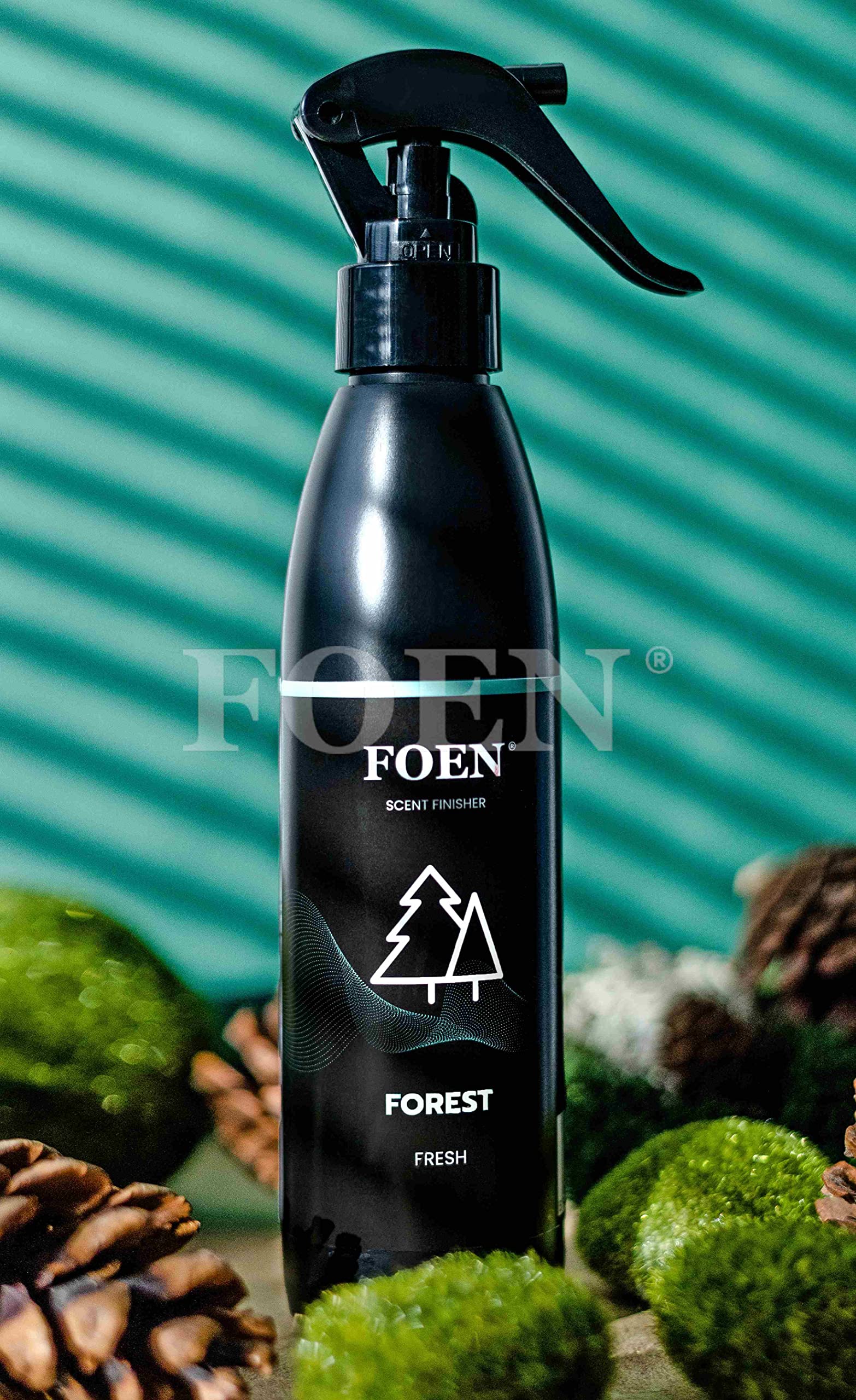 FOEN Senteur Finisseur de parfum | Haute qualité pour voiture et désodorisant | Finition durable | Parfum parfait pour voiture, maison, bureau 200 ml – Forêt