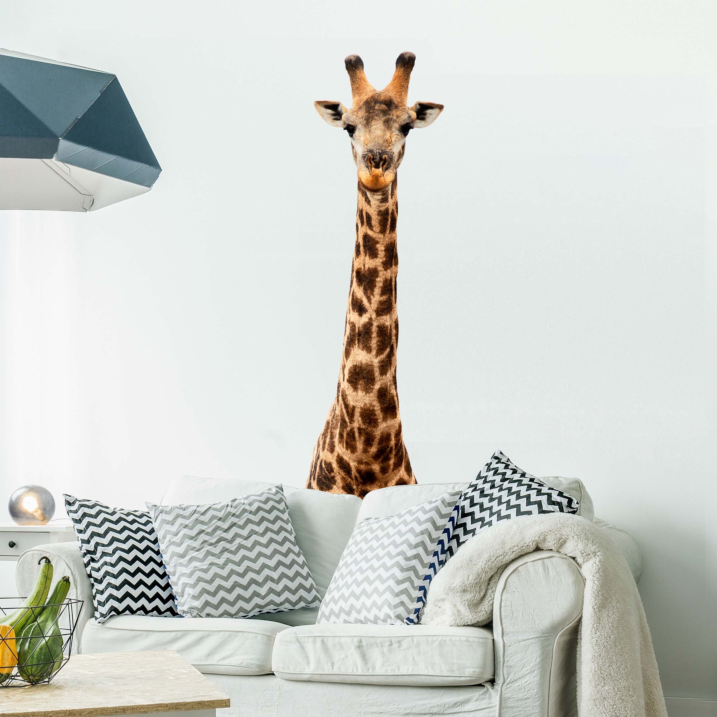 Wandtattoo Löwenkopf – Großes Vinyl-Aufkleber (620x580 Mm), Schwarz, Selbstklebend, Für Safari- Oder Afrika-Deko
