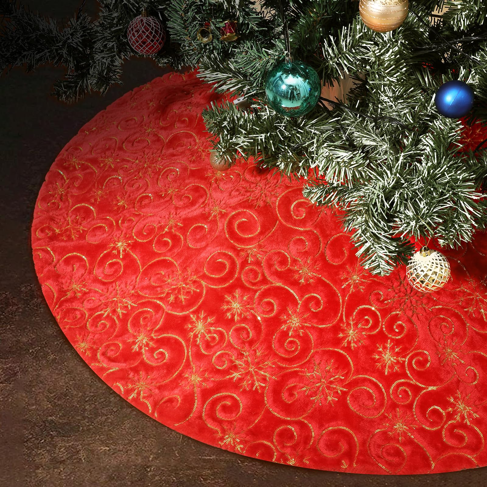 Gonna Albero Di Natale In Peluche - Copribase Festivo E Accogliente