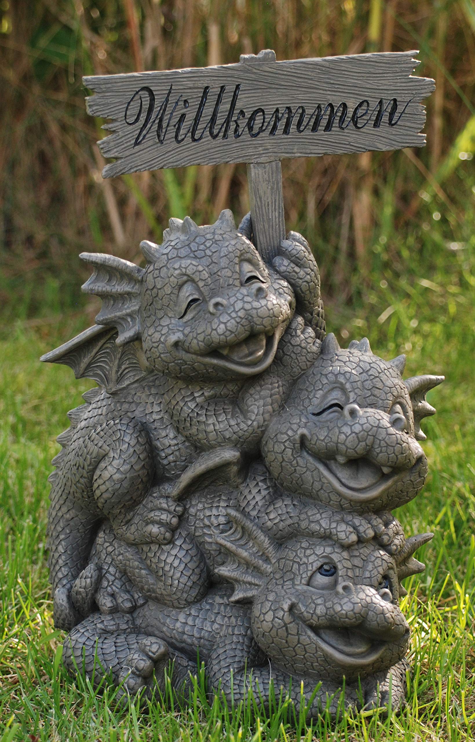 Figura per l'giardino Drago Famiglia Welcome! Giardino! Figura! Amore!